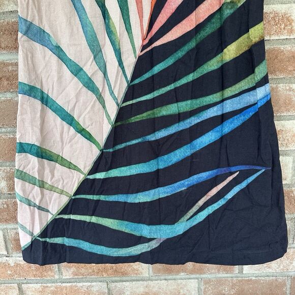 Conditions Apply Anthropologie Shift Mini Dress Linen Blend Palm Size Medium - Picture 6 of 11